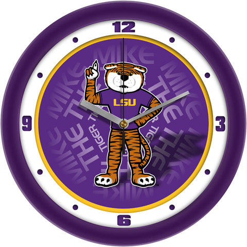 LSU Tigers Mascot Wall Clock, 11.5" with Non Ticking Silent Movement