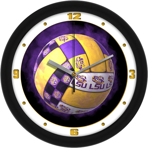 LSU Tigers Volleyball Silent Wall Clock - 11.5"