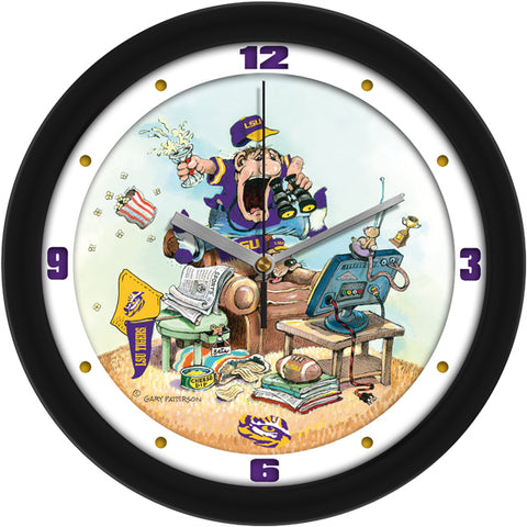 LSU Tigers - "The Fan" Team Wall Clock - Art by Gary Patterson