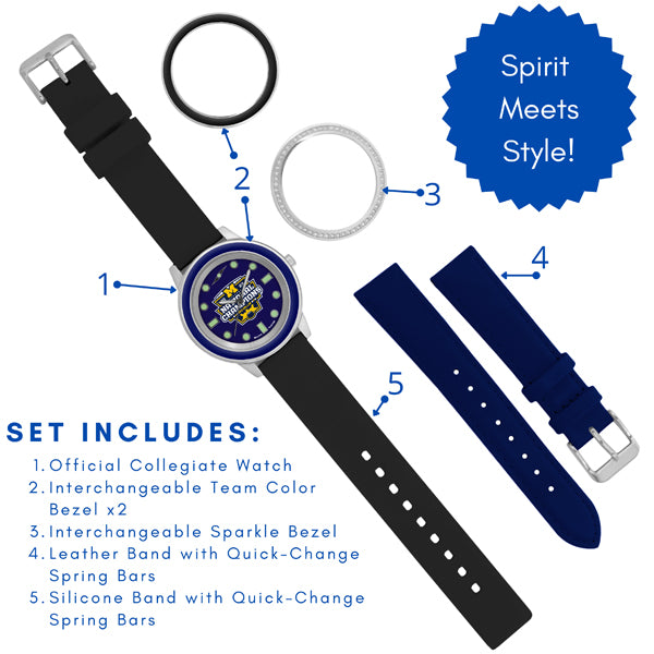 Michigan Wolverines 2023 Champions Unisex Colors Watch Gift Set