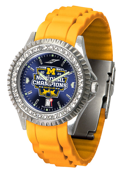 Michigan Wolverines 2023 Champions Sparkle Fashion Watch