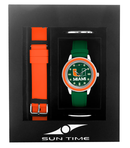 Miami Hurricanes Colors Watch Gift Set – SuntimeDirect display picture 3