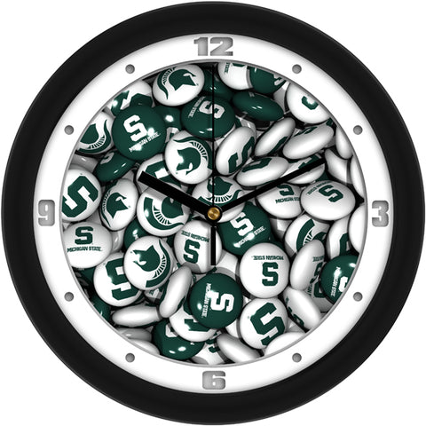 Michigan State Spartans Candy 11.5" Wall Clock with Silent Sweep