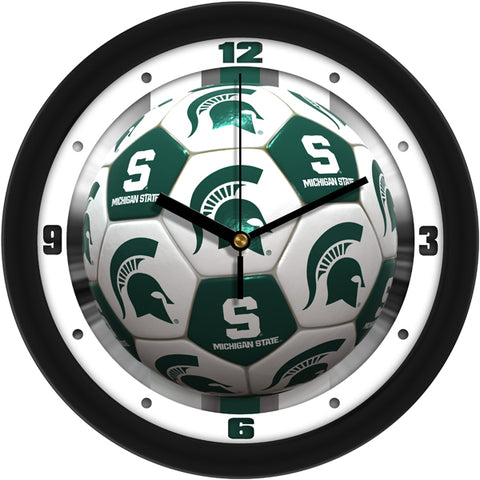 Michigan State Spartans Soccer 11.5" Wall Clock with Silent Sweep