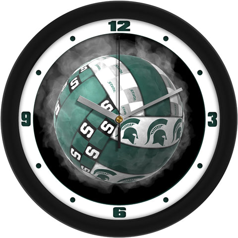 Michigan State Spartans Volleyball Silent Wall Clock - 11.5"