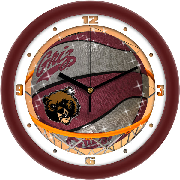 Montana Grizzlies - Slam Dunk Wall Clock