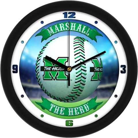 Marshall University Thundering Herd - Home Run Wall Clock