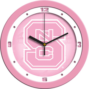 NC State Wolfpack - Pink Wall Clock