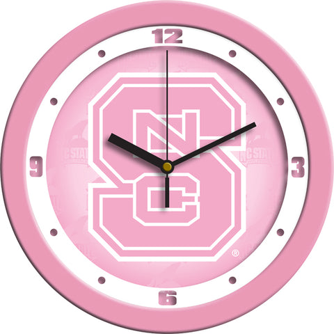 NC State Wolfpack - Pink Wall Clock