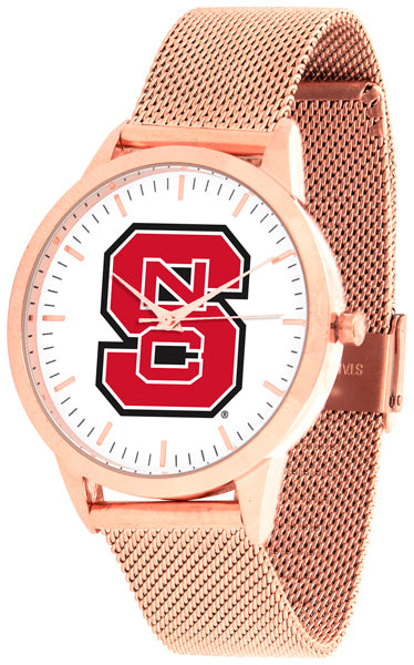 NC State Wolfpack - Mesh Statement Watch - Rose Band