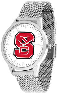 NC State Wolfpack - Mesh Statement Watch - Silver Band