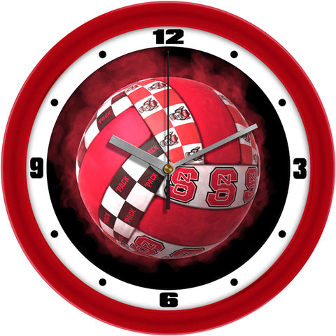 NC State Wolfpack Volleyball Silent Wall Clock - 11.5"