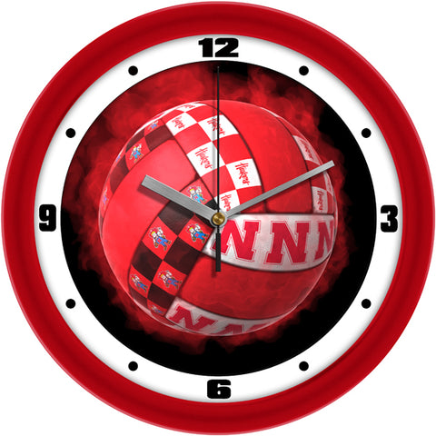 Nebraska Cornhuskers Volleyball Silent Wall Clock - 11.5"