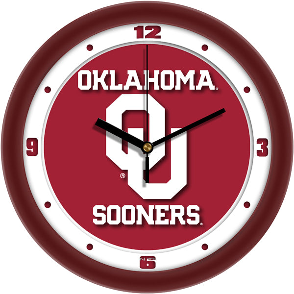 Oklahoma Sooners Team Spirit Wall Clock 1 - Silent Non-Ticking Movement