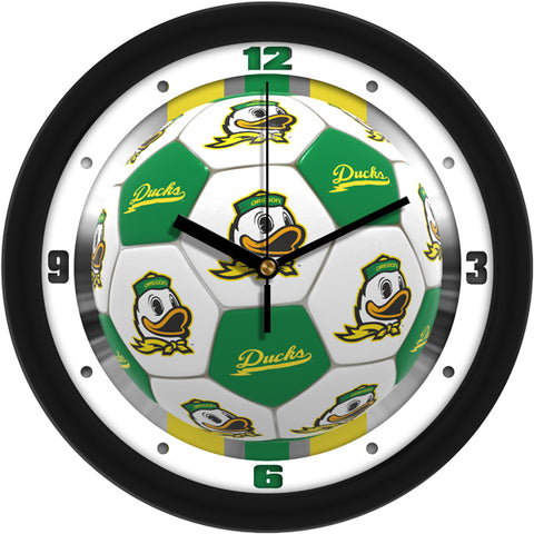 Oregon Ducks Soccer 11.5" Wall Clock with Silent Sweep