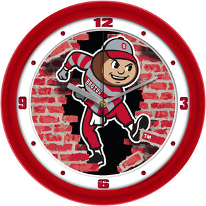 Ohio State Buckeyes Team Spirit Wall Clock 1 - Silent Non-Ticking Movement