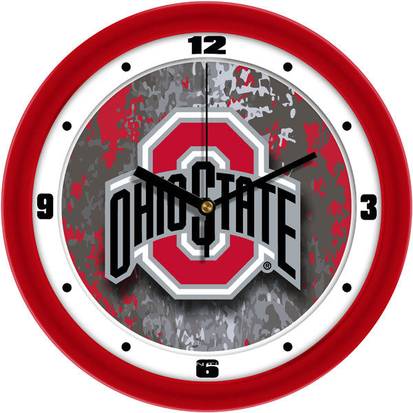 Ohio State Buckeyes Team Spirit Wall Clock 2 - Silent Non-Ticking Movement