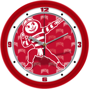Ohio State Buckeyes Mascot Wall Clock, 11.5" with Non Ticking Silent Movement