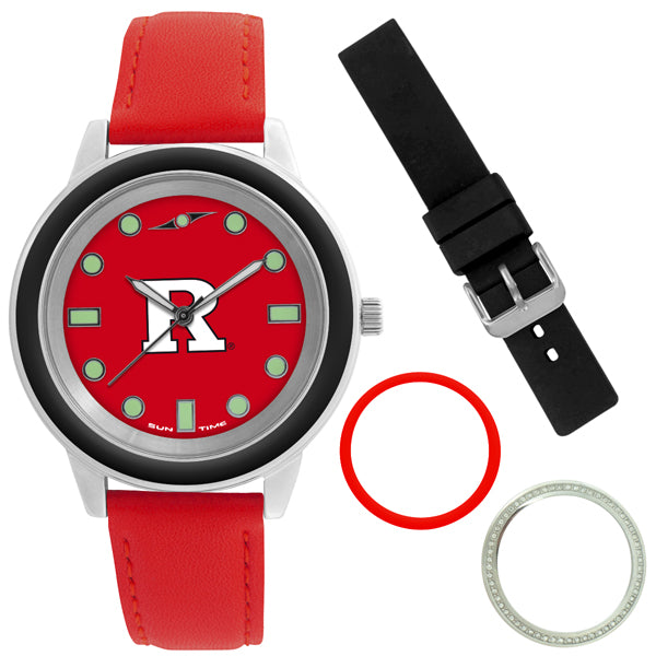 Rutgers Scarlet Knights Unisex Colors Watch Gift Set