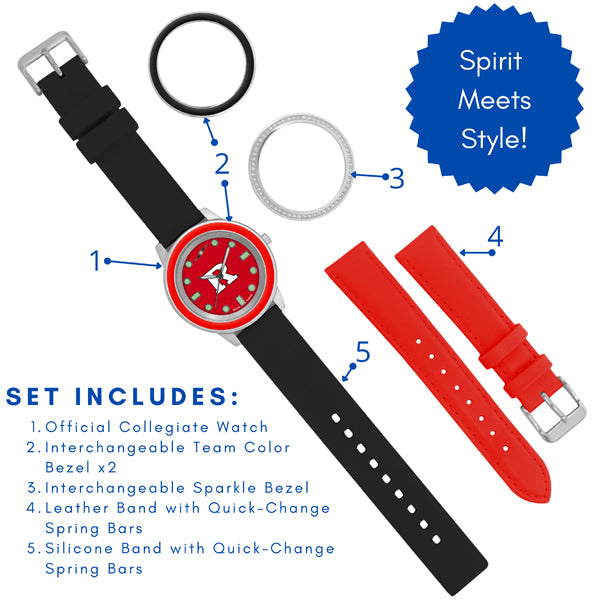 Rutgers Scarlet Knights Unisex Colors Watch Gift Set