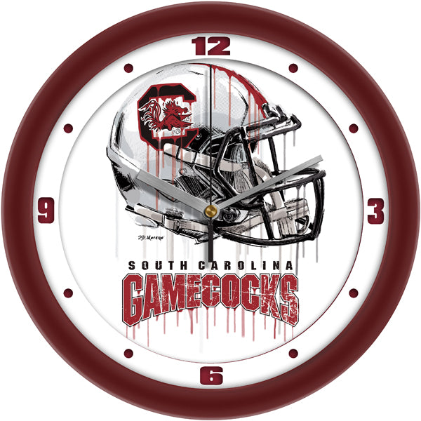 South Carolina Gamecocks Drip Helmet Decorative Wall Clock, Silent Non-Ticking, 11.5"