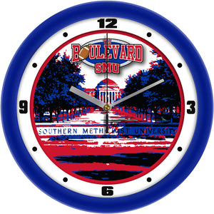 SMU Mustangs The Boulevard Wall Clock 11.5"