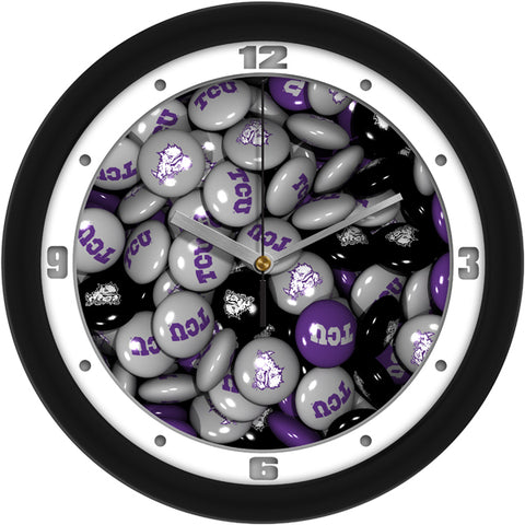 Texas Christian Horned Frogs - Candy Wall Clock