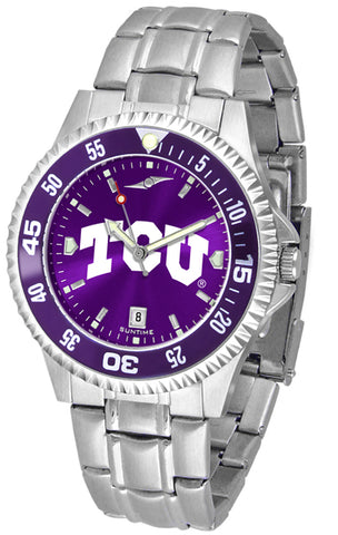 Texas Christian Horned Frogs - Competitor Steel AnoChrome  -  Color Bezel