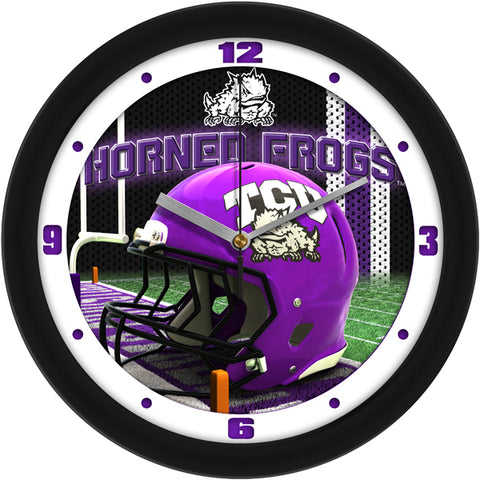 Texas Christian Horned Frogs - Football Helmet Wall Clock