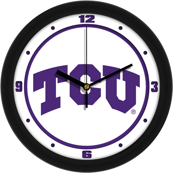 Texas Christian Horned Frogs - Traditional Wall Clock