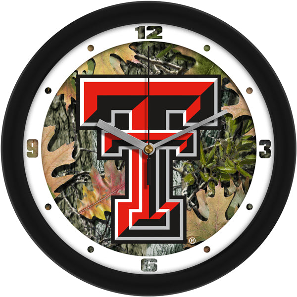 Texas Tech Red Raiders - Camo Wall Clock