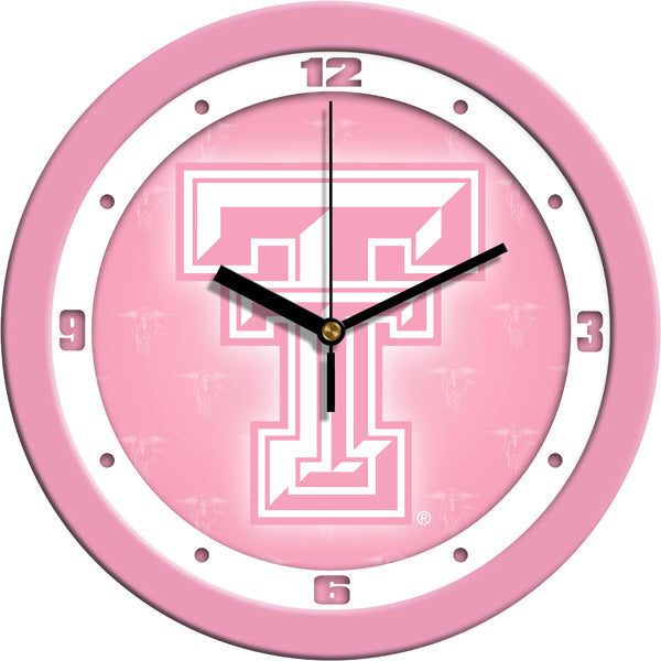 Texas Tech Red Raiders - Pink Wall Clock