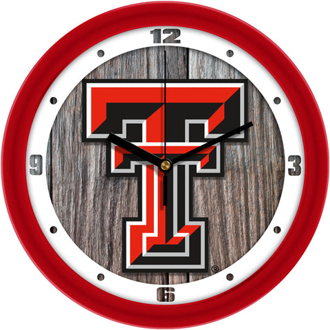 Texas Tech Red Raiders - Weathered Wood Wall Clock