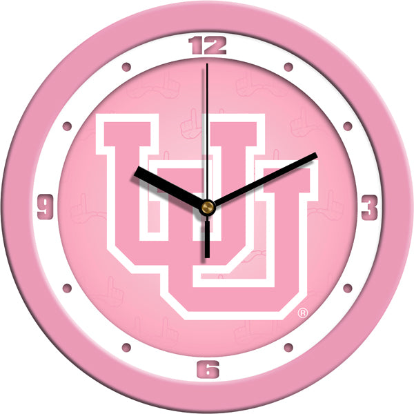 Utah Utes - Pink Wall Clock