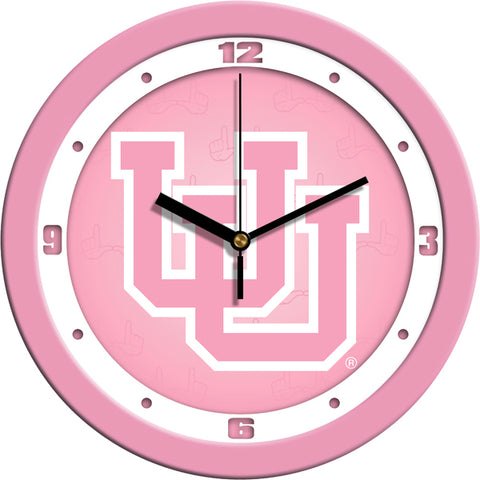 Utah Utes - Pink Wall Clock