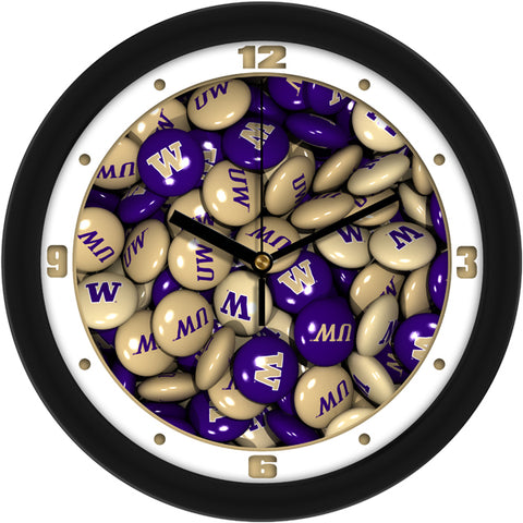 Washington Huskies - Candy Wall Clock