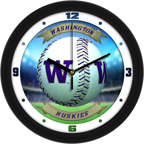 Washington Huskies - Home Run Wall Clock