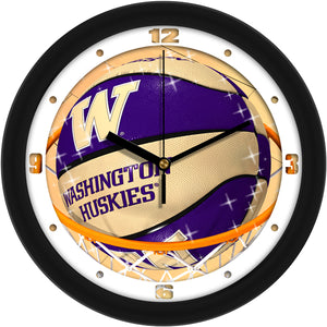 Washington Huskies - Slam Dunk Wall Clock