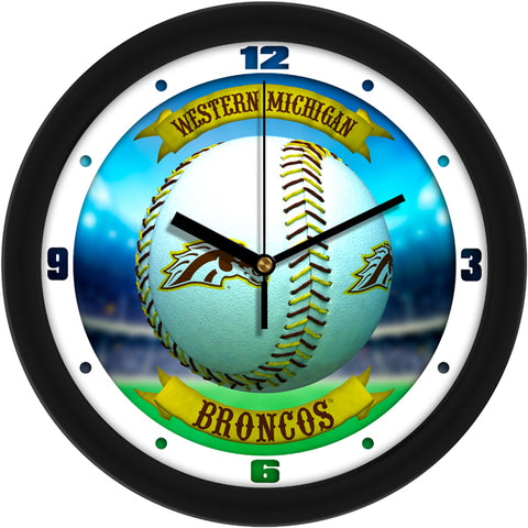 Western Michigan Broncos - Home Run Wall Clock