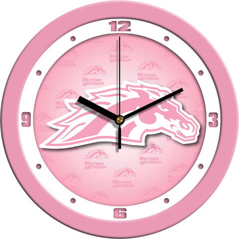 Western Michigan Broncos - Pink Wall Clock