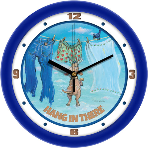 Hang in There Funny Dog Wall Clock by Gary Patterson