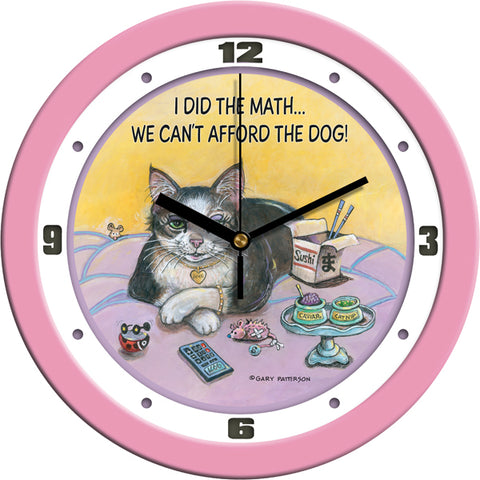 I did the Math Funny Cat Wall Clock by Gary Patterson