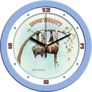 Now What? Funny Cat Wall Clock by Gary Patterson