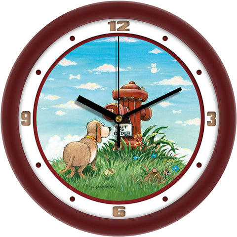 Out of Order Funny Dog Wall Clock by Gary Patterson
