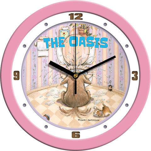 The Oasis Funny Dog Wall Clock by Gary Patterson