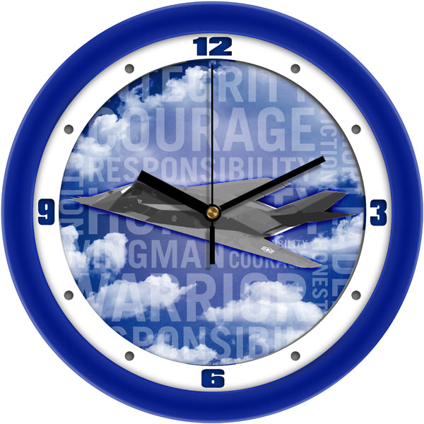 US Air Force Stealth Fighter Wall Clock
