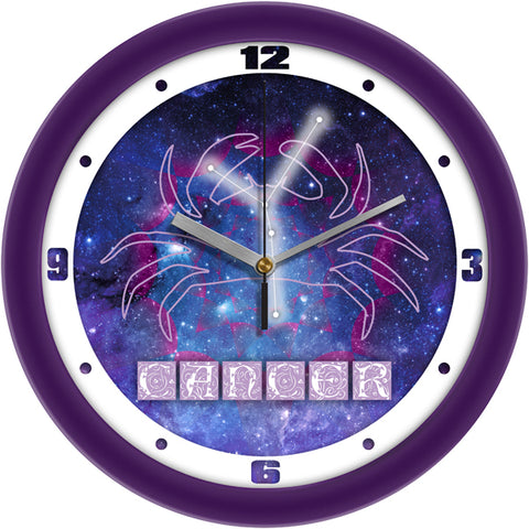 Cancer Zodiac Sign Wall Clock, Non Ticking Silent, 11.5"