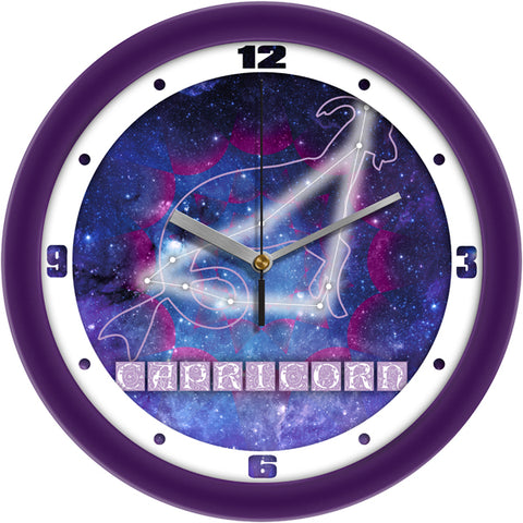 Capricorn Zodiac Sign Wall Clock, Non Ticking Silent, 11.5"