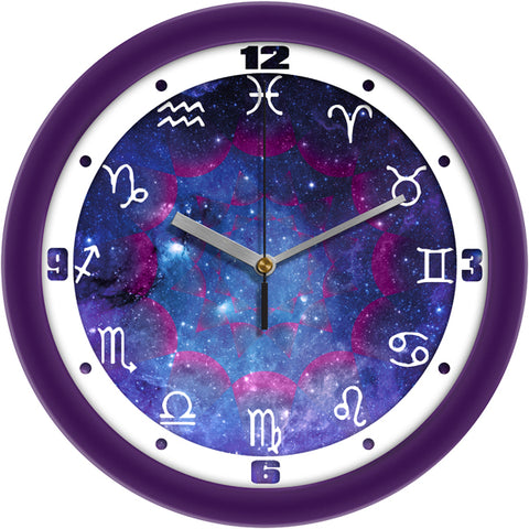 12 Zodiac Signs Wall Clock, Non Ticking Silent, 11.5"