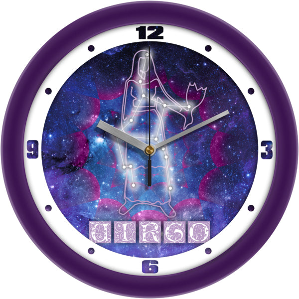Virgo Zodiac Sign Wall Clock, Non Ticking Silent, 11.5"